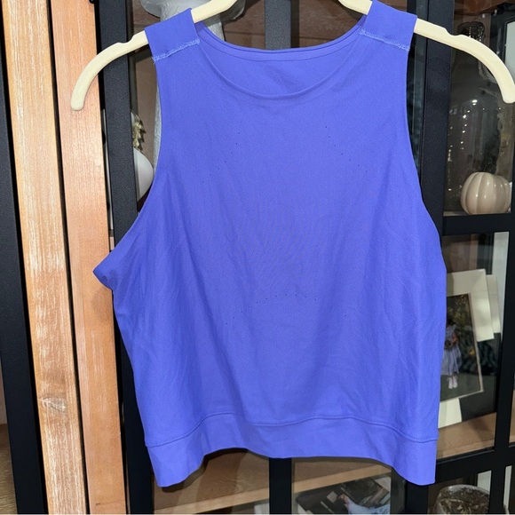 Lululemon SenseKnit Running Tank top Charged Indigo Purple Cropped workout - Picture 5 of 11